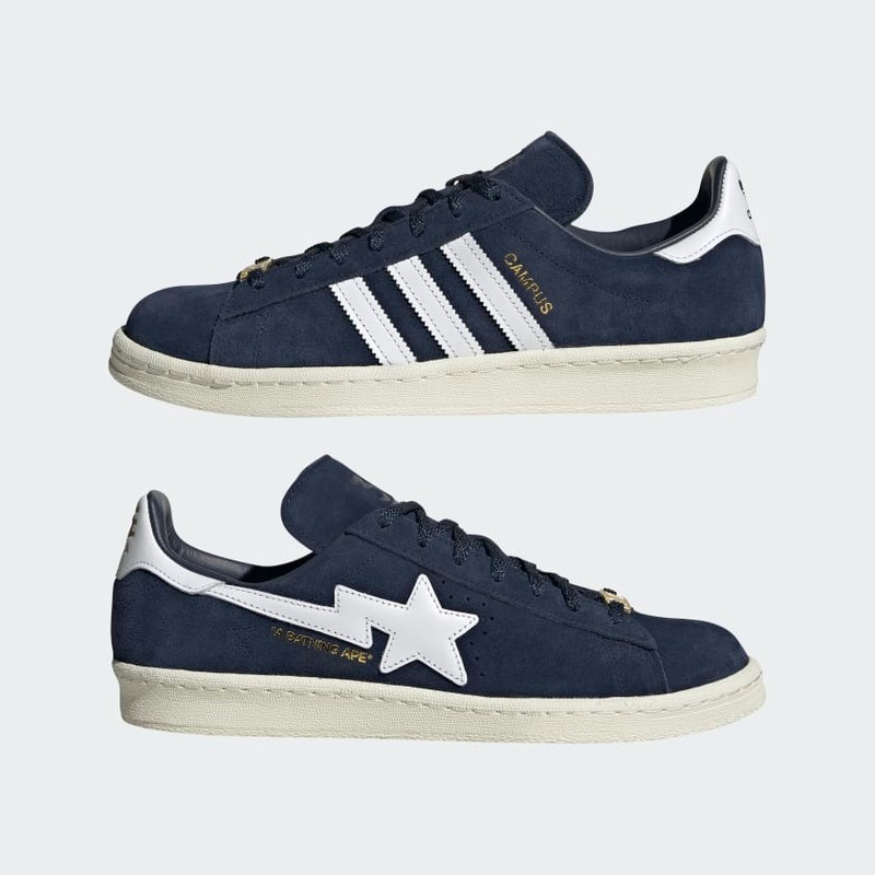 Bape x adidas Campus 80s Collegiate Navy | ID4770 | Grailify